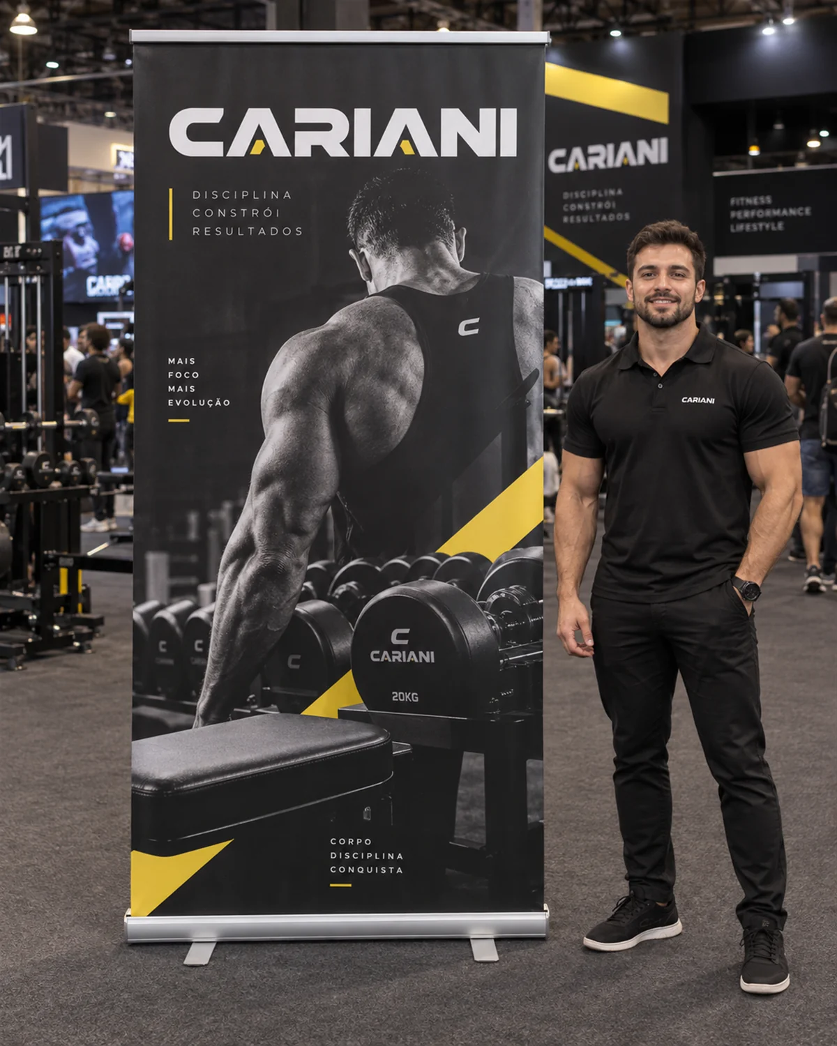 Porta roll up 100x200 em feira